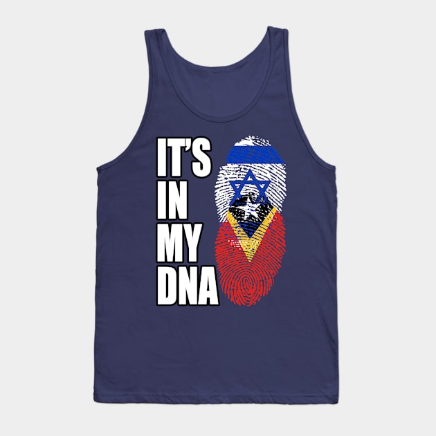 Israel And Timorese Mix Heritage DNA Flag Tank Top by Just Rep It!!